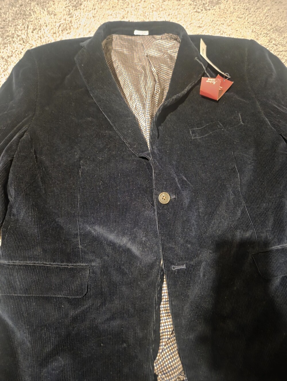 Brand New Saddlebred Courdoroy Sportscoat Navy 48R